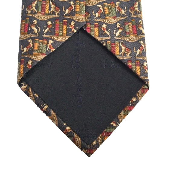 Salvatore Ferragamo Silk Tie NWOT - Picture 5 of 9
